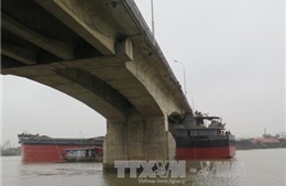 Cầu An Thái lưu thông trở lại sau sự cố tàu đâm